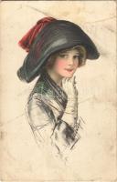 Lady art postcard. Paul Heckscher Serie 1025/2. s: Paul Harper (fl)