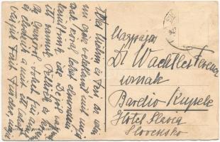 1927 Siófok, napkelte a Balatonon, vitorlás (ázott / wet damage)