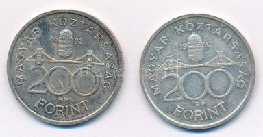 1992. 200Ft Ag "MNB" (2x) T:1-,2 patina
Adamo F13