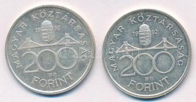 1992. 200Ft Ag "MNB" (2x) T:1-,2
Adamo F13