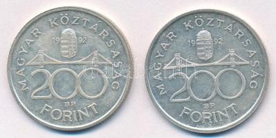 1992. 200Ft Ag "MNB" (2x) T:1-,2
Adamo F13