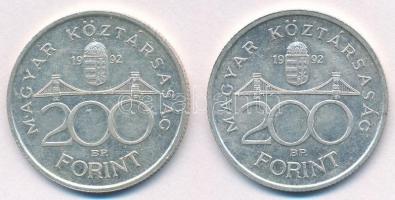1992. 200Ft Ag "MNB" (2x) T:1-,2
Adamo F13