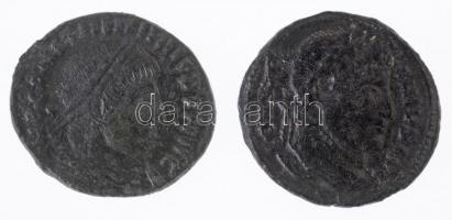 Római Birodalom / Siscia / I. Constantinus 321-324. AE Follis (3,26g) + I. Constantinus 310-313. AE Follis Br (3,15g) T:2  Roman Empire / Siscia / Constantine I 321-324. AE Follis CONSTAN-TINVS AVG / D N CONSTANTINI MAX AVG - VOT XX - EpsilonSIS(sun) (3,26g) + I. Constantinus 310-313. AE Follis Br (3,15g) C:XF