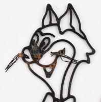 Dixie (Fini) és Mr. Jinks (Kandúr Bandi) fém fali rajzfilm (Hanna-Barbera) figurák, rozsdafoltokkal,...