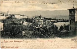 1901 Lovran, Lovrana, Laurana; von Süden / general view. Verlag Federico Cretich (EK)