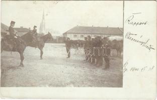 1901 Budapest, Rapport. Osztrák-magyar katonák csoportja / Austro-Hungarian K.u.K. military, group of soldiers. Magyar Imre photo (EK)