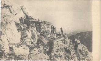 Távjelző járőr. 10. hadsereg. Hadifénykép Kiállítás / WWI Austro-Hungarian K.u.K. military, remote signal patrol in the mountains