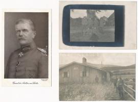 3 db I világháborús képeslap + 3 katonai fotólap + 2 tábori küldemény