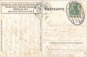 1913 Die lieben Waffen glänzen... Ausstellung zur Jahrhundertfeier der Freiheitskriege Breslau. Amtl...