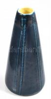 Retro iparművész váza, mázas kerámia, jelzés nélkül, apró mázhibákkal, m: 18 cm