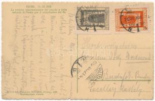 1918 Szeptember 11. Fiume, Rijeka; A lakosság és hatóságok felvonulása az olasz király érkezésekor, ...