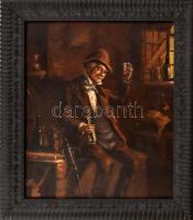 Kern H jelzéssel: Emelem poharam. Olaj, karton, fa keretben, 52×43 cm