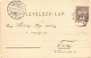 1901 Pannonhalma, Győrszentmárton; az ezredéves emlék felől (kopott sarkak / worn corners)