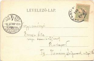 1903 Pannonhalma, Győrszentmárton; az ezredéves emlék felől (kopott sarkak / worn corners)