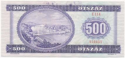 1990. 500Ft "E 114 030451" hátlapon nyomdai festékfoltokkal T:I
Adamo F43