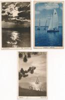 Balaton - 5 db régi képeslap / 5 pre-1945 postcards