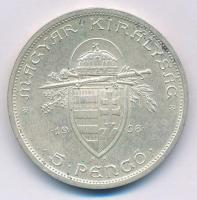 1938. 5P Ag "Szent István" T:1-,2 patina
Adamo P8.1