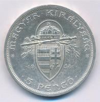 1938. 5P Ag "Szent István" T:1-,2
Adamo P8.1