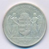 1930. 5P Ag "Horthy jobbra" T:2-
Adamo P8