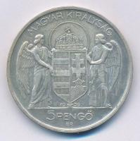 1939. 5P Ag "Horthy balra" T:2 patina
Adamo P8.2