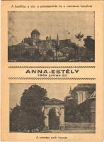 Esztergom, Bazilika, vár, prímáspalota és a vízivárosi templom, a prímási park kapuja. Anna-estély 1932. július 23. (EB)