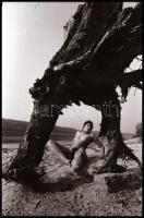 cca 1975 A szörny és a szépség találkozása, szolidan erotikus felvételek, 16 db vintage NEGATÍV, 36x...