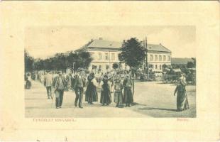 1916 Vinga, Piac tér. W.L. Bp. 5433. / market square (EK)