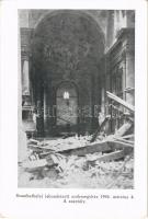 Szombathely, lebombázott székesegyház 1945. március 4. A szentély (EK)