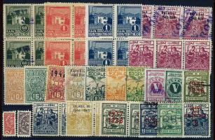 39 db román segélybélyeg a 30-as 40-es évekből
