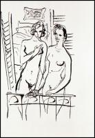 Akt a képzőművészetben, 8 db NEGATÍV felvétel különféle grafikai alkotásokról, 24x36 mm és 4,8x6,8 c...