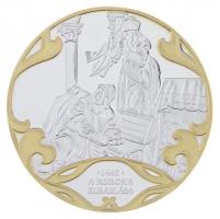 DN A Szent Korona évezrede - A korona elrablása 1440 aranyozott, ezüstözött Cu emlékérem tanúsítvánnyal (40mm) T:PP