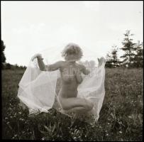 cca 1987 Menesdorfer Lajos (1941-2005) budapesti fotóművész hagyatékából 7 db vintage NEGATÍV, valam...