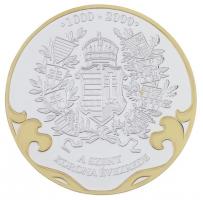 DN "A Szent Korona évezrede - Az első magyar királynő 1382" aranyozott, ezüstözött Cu emlé...