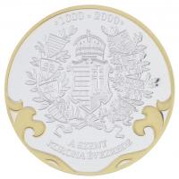 DN "A Szent Korona évezrede - István király koronázása" aranyozott, ezüstözött Cu emlékére...