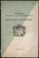 1928 Budapesti Piarista Diákszövetség negyedik esztendeje jelentés