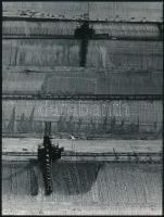 cca 1976 Magyar Alfréd budapesti fotóművész jelzés nélküli vintage fotóművészeti alkotása (Külszíni bánya), 23,8x18 db