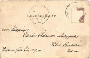 1901 Pomáz, Gróf Teleki kastély, látkép, templom. Divald Károly 250. sz. (kopott sarkak / worn corne...