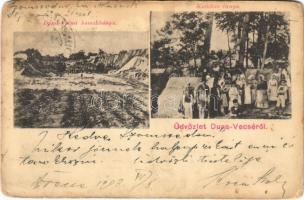 1903 Dunavecse, Duna-Vecse; Homokbánya, Kubikos tanya (kopott sarkak / worn corners)