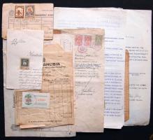 cca 1900-1945 40 db okmánybélyeg iratokon