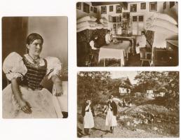 3 db RÉGI magyar népviseletes motívum képeslap / 3 pre-1945 Hungarian folklore motive postcards