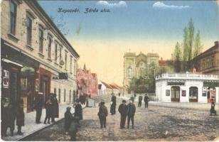 1918 Kaposvár, Zárda utca, borbély és fodrász, dohány és szivar üzlet, Hegyi József üzlete