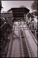 1986 Budapest, a budai sikló építése, környezeti városképpel együtt, 42 db vintage NEGATÍV, 24x36 mm