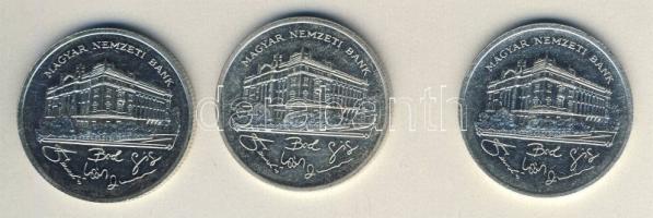 1992. 200Ft Ag "MNB" (3x) T:BU,2