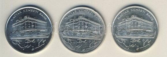 1993. 200Ft Ag "MNB" (3x) T:BU,2 Egyiken ph