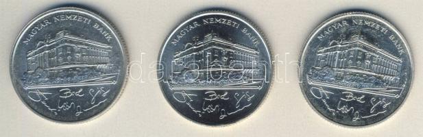 1993. 200Ft Ag "MNB" (3x) T:BU,2