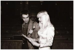 1989 Staller Ilona, ismertebb nevén Cicciolina (1951) magyar modell és olasz politikus látogatása a ...