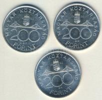 1993. 200Ft Ag "MNB" (3x) T:BU,2