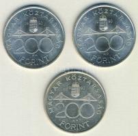 1993. 200Ft Ag "MNB" (3x) T:BU,2