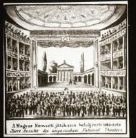 cca 1870 Színháztörténeti felvételek, 2 db NEGATÍV másolat eredeti forrásról, Kotnyek Antal (1921-19...