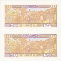 Guinea 2012. 100Fr (2x, sorszámkövető: FF 296515 - FF 296516) T:I
Guinea 2012. 100 Francs (2x, sequ...